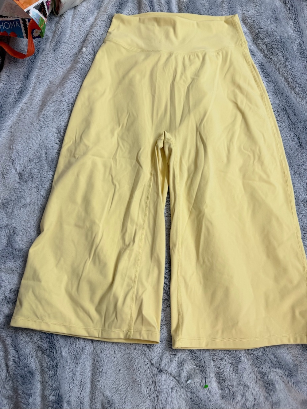 Kids High-Waist Wide-Leg Yellow Bottoms